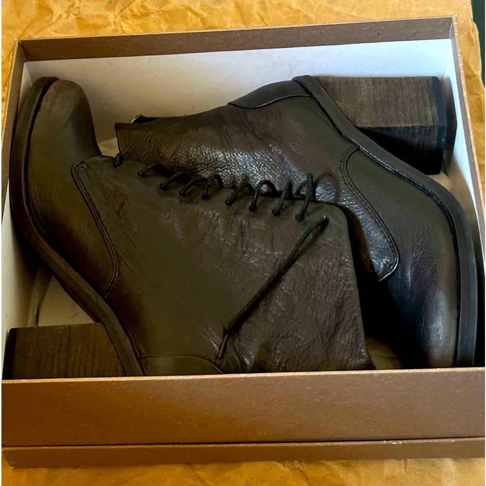 Black Leather Ankle Boots